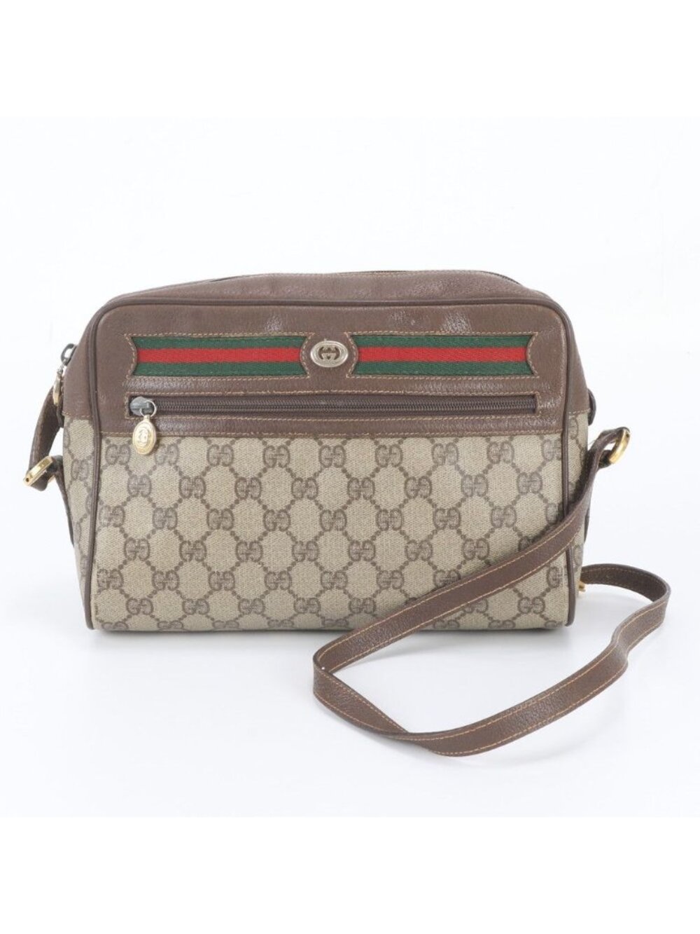 Gucci Vintage GG Supreme Sherry 119 02 088 Leather Shoulder Bag